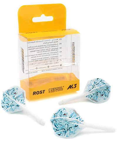 CUESOUL ROST Integrierter Dartschaft und Flights Standardform, mit Design mit Vier mythologischen Symbolen, 3er-Set