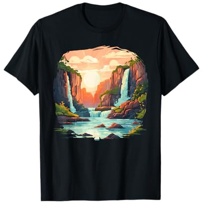 Body of Water Costume with cool Riverbank and Waterfall T-Shirt