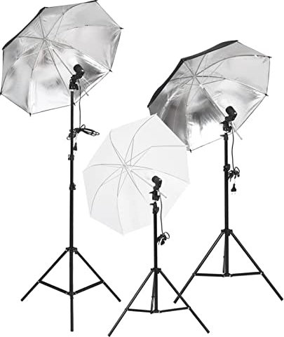 LAPOOH Fotostudio-Set mit Beleuchtung, Hintergrund und Reflektor, Fotostudio Set, Hintergrund Fotostudio, Fotohintergrund, Hintergrundsystem, Fotohintergrund Set,