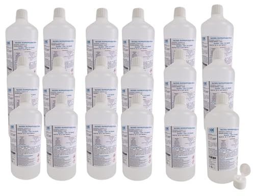 18 x 1 L ISOPROPYLIC ALKOHOL 99,9 % extra ren - ursprung Frankrike garanterad isopropanol, perfekt som lösningsmedel, rengöringsmedel och avfettningsmedel (18)