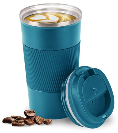 Smarthers Termo Café o Te - Taza Termo Cafe para Llevar, Vaso Termico con Mantenimiento de Frío y Calor 4-6 Hrs, Taza Térmica de Acero Inoxidable BPA Free, Vaso Café para Llevar, vaso termico duradero