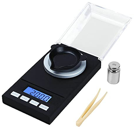Balance de précision, 50 g/0,001 g, balance numérique électronique avec écran LCD, balance professionnelle au milligramme, balance de poche, balance de laboratoire, balance d'or, balance à lettres,