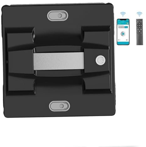 Robot Lavavetri, Lavavetri, Lavavetri Con 4 Getti D'Acqua E Potenza Di Aspirazione Di 5600 Pa Potenziata Con Tecnologia Di Rilevamento Dei Bordi, Per Finestre Alte,Black