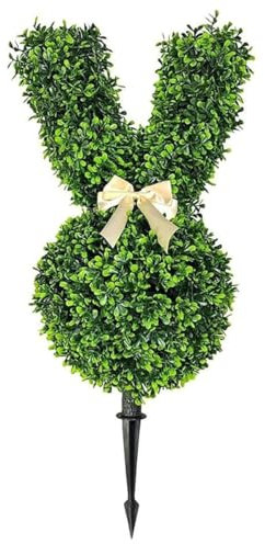 Bunny Topiary Utomhus, Buxbom Bunny Topiary, Kanin Topiary Trädkrukadekoration Inomhus Utomhus Hemverandadekoration, konstgjord kaninformad topiaryträd for utomhushemverandadekoration(1pcs)
