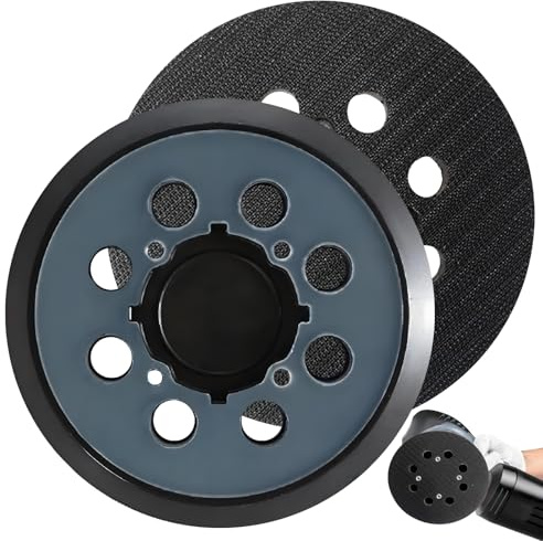 2 stycken slipplattor 125 mm kardborreband för Dewalt, 4 skruvhål, 8 hål, slipskiva excenterslipmaskin för DeWalt DWE6421 6421K DWE6423 6423K DCW210B DWE64233 & N329079