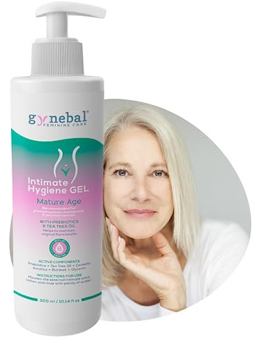 GYNEBAL Prebiotic Intim Waschlotion Damen PH 8 - Intimpflege Waschgel für Frauen in den Wechseljahren gegen Scheidentrockenheit - Intimseife für Intimbereich mit Teebaumöl ohne parfum - 150 ml