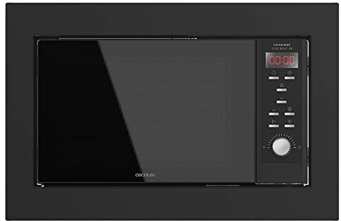 Cecotec Microondas Encastrable Digital GrandHeat 2350 Built-In Black. 900 W, Integrable, 23 Litros, Grill de 1000 W, 9 Funciones preconfiguradas, Quick Start, Temporizador