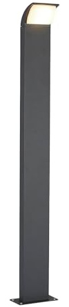 Lucande LED LED-utomhuslampa 'Tinna' (modern) i Svart av aluminium/grå zink (1 lamor, glödlampor ingår) - Väglampa, pollare, vägbelysning, sockellampa