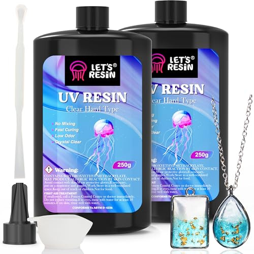 LET'S RESIN 500g UV Resin Kit Hard Type Low Viscosity