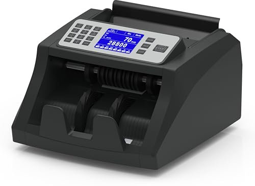 Securina24 Geldzählmaschine Wertzähler für Einzelsorten Geldzähler Banknotenzähler SR3900