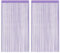 vidaXL Fadenvorhänge 2 STK. Lila 100x250 cm, Fadengardine, Fransenvorhang, Gardine, Türvorhang, Vorhang, Vorhang mit Stangentasche, Raumteiler