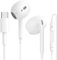 USB C Headphones for iPhone 16/15 Plus Pro Max, Type C Earphones, Wired Headphones with Microphone & Volume Control for iPad Pro/Air/Mini, Samsung Galaxy S24 Ultra S23 Ultra S22, Huawei,Google Pixel