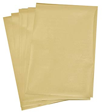 Rico Design Paper Poetry Transferfolie 15,1x9cm in vielen Farben 3D-Optik inkl. Anleitung 6 Blatt Transferpapier farbig Folie Champagner