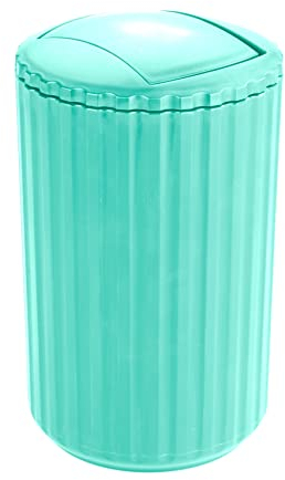 Allstar Cubo con tapa basculante Minas verde - Cubo para cosmética Capacidad: 3 l, Polipropileno, 15 x 25 x 15 cm, Verde