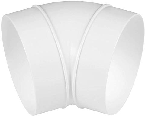 VONLIS - Codo de tubo de ventilación (45°, PVC, 100 mm de diámetro), color blanco