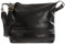 LECONI Schultertasche Damentasche Umhängetasche natur weiche Ledertasche Handtasche Damen Leder 33x28x10cm schwarz LE0064-buf