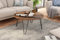 byLIVING Couchtisch Flair/runder Sofatisch Melamin Old Wood braun/Füße Metall schwarz/D 80, H 40 cm