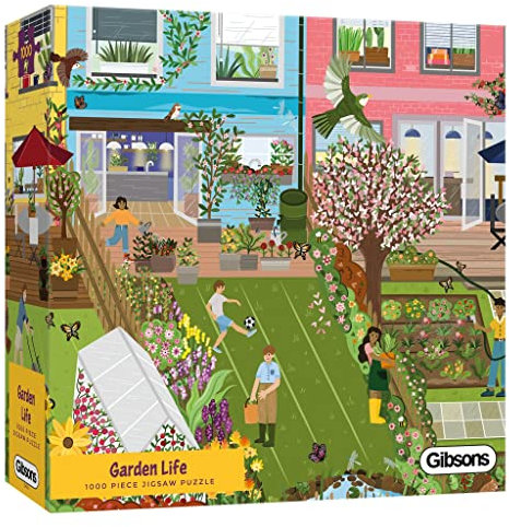 Gibsons Garden Life 1000 Piece Jigsaw Puzzle for Adults | Modern Garden Artwork Nature | Sustainable Premium 100% Recycled Board | Great Gift | Gibsons Games