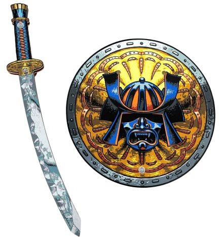 Liontouch - Samurai-Set - Svärd & Sköld | Historiskt Inspirerad Japansk Design för Barns Rollspel | Säkra Leksaksvapen och Sköld för Småbarn till Utklädnad & Ninja-Kostymer