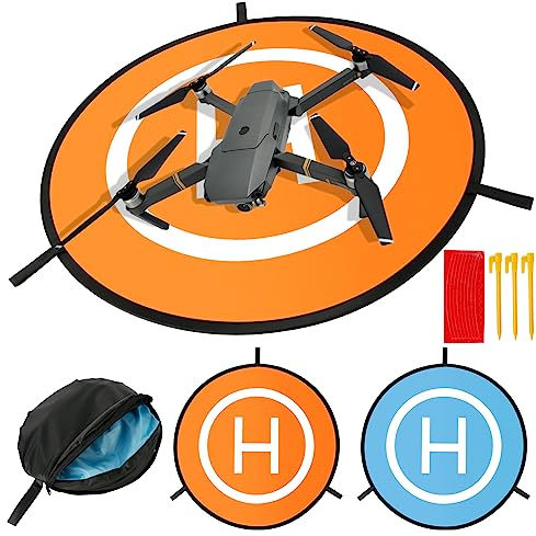 Teklemon Drone Landing Pad, 75 cm Drohnen Landeplatz, Universal Waterproof Tragbare Faltbare Landing Pads für RC Drones Hubschrauber, PVB Drohnen, DJI Mavic Pro Phantom 2/3/4 Pro, Drohnen Zubehör