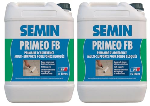 Semin Primaire d'Adhérence Priméo FB - Sols - Intérieur/Extérieur - Bidon 15 L (lot de 2)