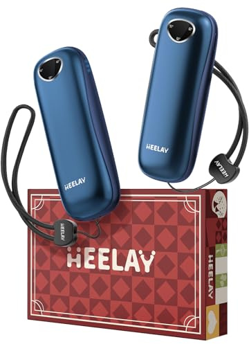 Heelay® Elektriska Handvärmare 10000mAh 2-pack [Julpresentask] Återanvändbara Handvärmare USB Vinterpresent, för Raynauds patienter, Utomhusaktiviteter, Spel, Powerbank