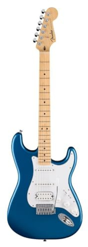 Fender Standard Stratocaster, Electric Guitar, with 2-Year Warranty, HSS Pickups, Modern C Shaped Neck, Laurel Fingerboard, White Pickguard, Aqua Marine Metallic