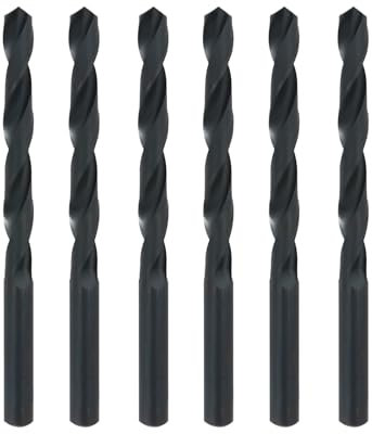 Misuyue 6mm HSS Metal Drill Bits, 6pcs Carbide Drilling Bit Sets, Twist Drill Bit suitable for Copper Aluminium Iron Plastic, Wood Drilling Bits