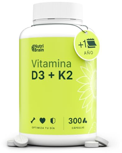 Vitamina D3 e K2 1000UI - 300 Compresse - 20 Mesi | Premium: MK-7 100% All-Trans Massima Biodisponibilità | Sostiene Ossa, Sistema Immunitario e Cuore