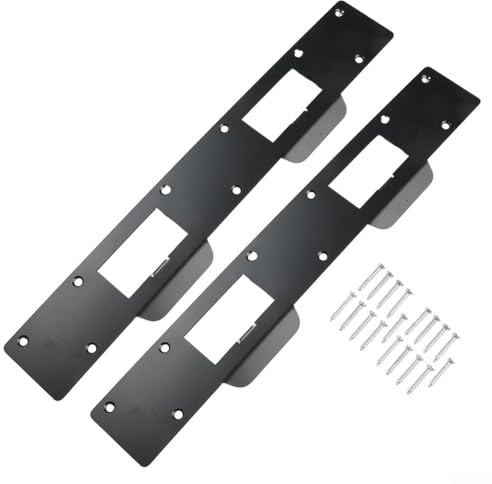 Tür-Schließblech für erhöhte Sicherheit und Schutz vor gewaltsamem Eindringen (schwarz)