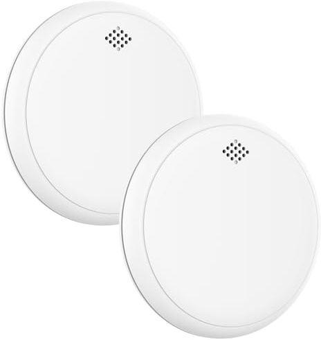Aroha Safety Pro Rilevatore Di Fumo E Monossido Di Carbonio Sleep Line - Batteria Da 10 Anni - Allarme Antincendio & Rilevatore CO - 2 pezzi