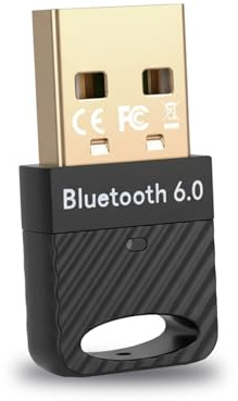 Adattatore Bluetooth USB 6.0,Chiavetta Bluetooth per PC,Plug Play Dongle Bluetooth, Bassa Latenza,Compatibile con Windows 11/10/8.1,Collega Fino a Sette Dispositivi Contemporaneamente
