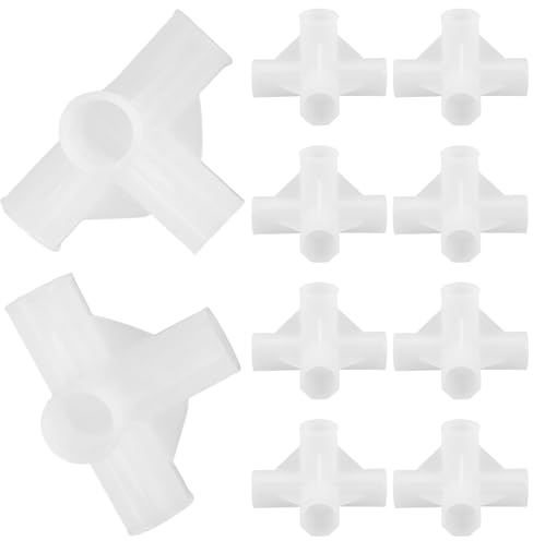 WEKAMOS Giunto Plastica 13 MM 10 Pezzi per Asta Armadio e Scarpiera Design Ispessito per Stabilità e Sicurezza Montaggio Mobili Casa