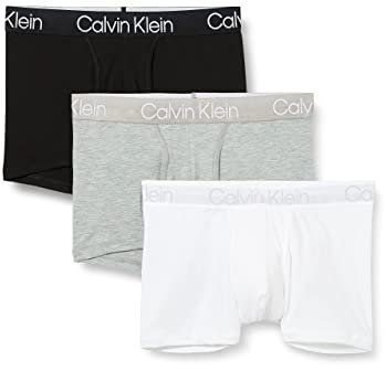 Calvin Klein Boxer Homme Lot De 3 Caleçon Coton Stretch, Multicolore (White/Black/Grey Heather), L