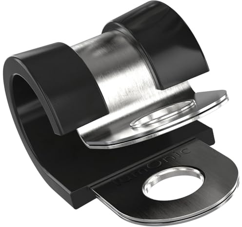 Lumonic 10x 8mm Rörklämmor med gummiblandning I Kabelklämmor för skruvning I Slangklämma 8mm, Rörklämmor, Fästklämma 8mm, Rörfäste