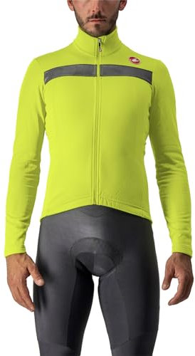 CASTELLI 4518511-383 PURO 3 JERSEY FZ Sweatshirt Men's ELECTRIC LIME/SILVER REFLEX Size S