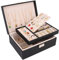 talifoca Joyeros Mujer, 2 capas Caja Joyero organizador de Joyas de Cuero PU, Organizador Joyas para Pendientes, Anillos, Aretes, Pulseras y Collares
