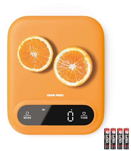 GRAM PRES Digitale Lebensmittelwaage 11lb/0.01oz, Küchenwaage Digitales Gewicht in Gramm und Oz zum Abnehmen, Backen und Kochen, LED-Anzeige