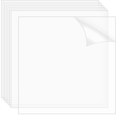 AHANDMAKER 8 Blatt Klares PET Blatt 9.84 x 9.84 Zoll Transparent 0.5mm Dünne Kunststoffplatten Dünne Acrylplatte Zum Basteln Bilderrahmen Malerei DIY Display