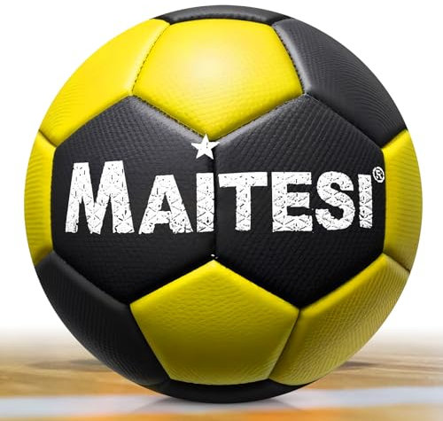 pwavum Handball Größe 2, Jugend-Handball-Spielball und Trainingsball, Jugend-offizielle Größe Indoor-Outdoor-Sport-Ball, Schülertrainingsspiel (schwarz gelb)