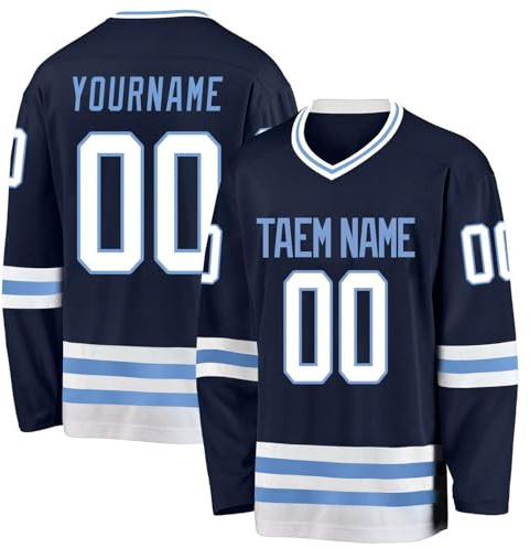 Maillot de Hockey personnalisé,Concevez Votre Maillot de Hockey personnalisé avec Votre nom/équipe/numéro, Maillot de Hockey avec nom adapté aux Cadeaux pour Enfants et Adultes Style 5 KAN0827A