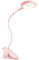 Clip on LED Reading Light, USB Rechargeable with 3 Color Modes & 10 Brightness Levels, Adjustable 360° Flexible Clamp Bed Lamp for Bedside, Desk, Office, Portable & Eye Protection (Pink)