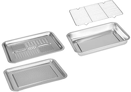 KICHOUSE Stainless Steel Drain Basin Sieve Strainer Chopping Draining Plate for Kitchen