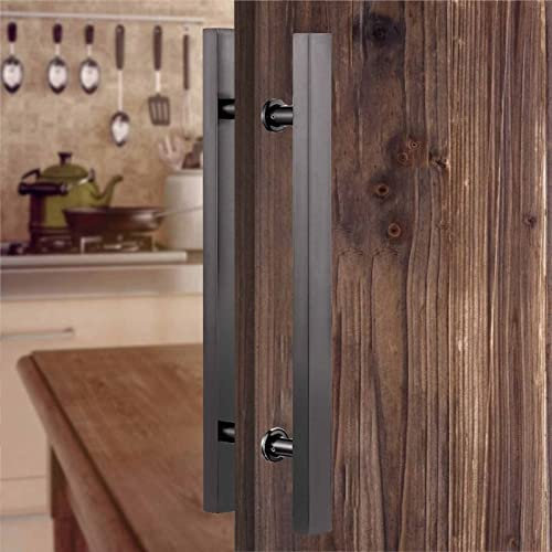 Maniglia moderna per porta d'ingresso in acciaio inossidabile, per porte in legno e vetro, bifacciale, per interni ed esterni, rettangolare, per cancello d'ingresso (cromata, 150 cm)