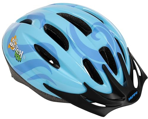 Disney Stitch Casque de vélo réglable pour Enfants à partir de 3 Ans avec visière et Ventilation Bleu Tropical 50-54 cm