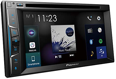 Pioneer 1025873 AVH-Z2200BT 2DIN Media-Receiver , 6,2 Clear-Resistive-Touchpanel , Bluetooth , Apple CarPlay , WebLink , Freisprecheinrichtung , CD, DVD, und USB