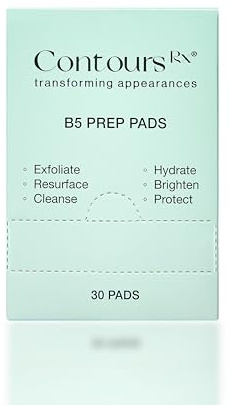 Contours Rx B5 Eyelid Prep Pads 30 pack - Cleanse, Exfoliate and Hydrate to Prepare Your Eyes for LIDS BY DESIGN Correcting Strips