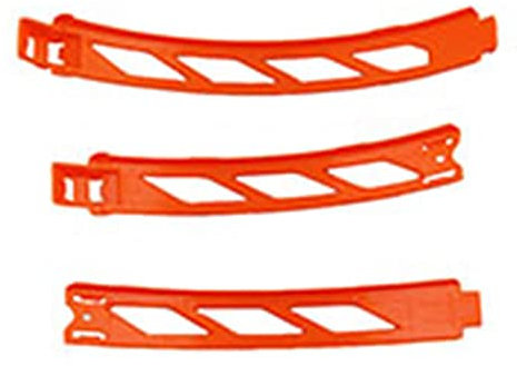 Hot Wheels Track Builder Unlimited Triple Loop Kit - Replacement Orange Track Loops - B1, B2