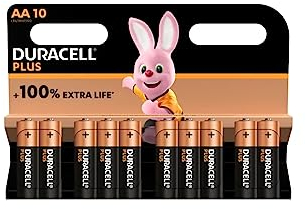 10 pilas AA Duracell Plus (1 blíster de 10 pilas), 10 pilas AA (LR6/MN1500)