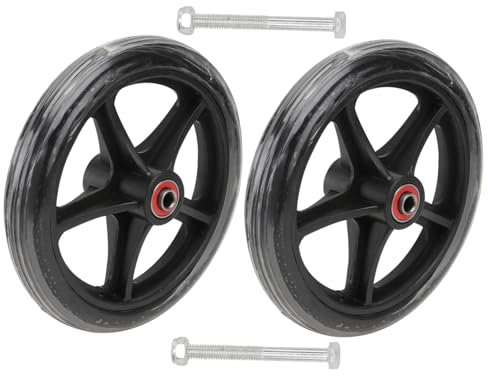 Wheelchair Wheels 7 Inch 2pcs Solid Rubber Alloy Front Wheel